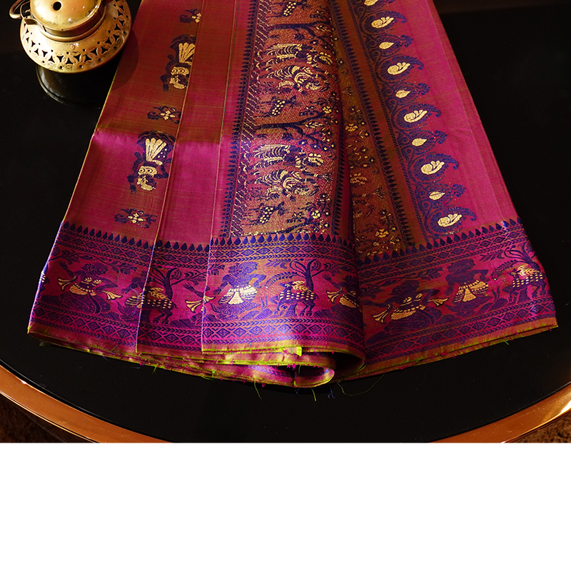 Minakari Baluchari Saree - Image 3