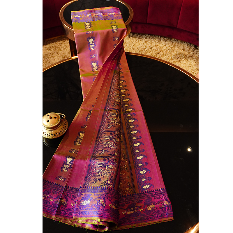 Minakari Baluchari Saree - Image 4