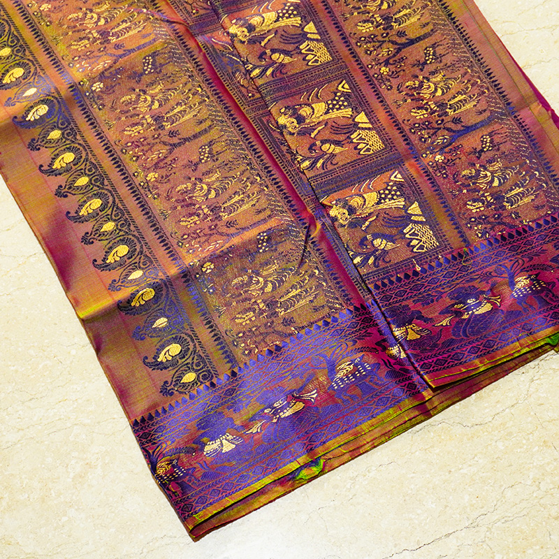 Minakari Baluchari Saree - Image 6