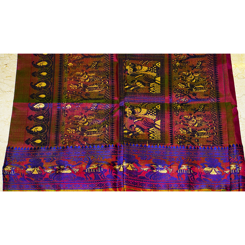 Minakari Baluchari Saree - Image 7
