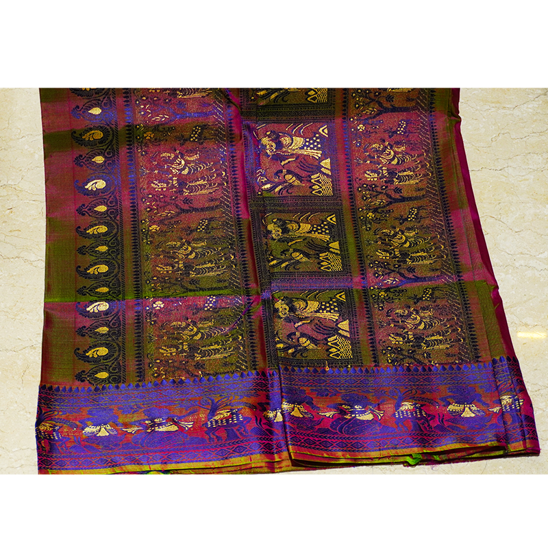 Minakari Baluchari Saree - Image 8